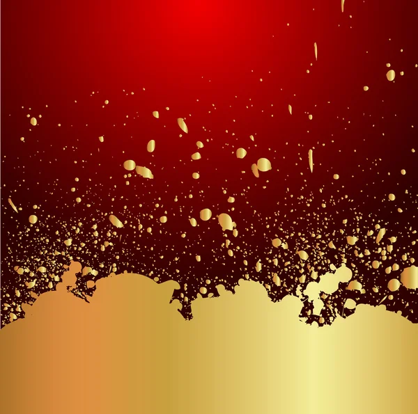 Abstract Grunge Golden Banner Design — Stock Vector