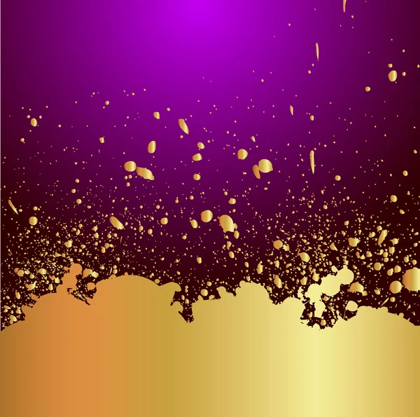 Gyllene Splatter bakgrund — Stock vektor