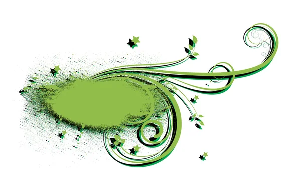 Bannière de peinture fleurie rétro Grunge — Image vectorielle