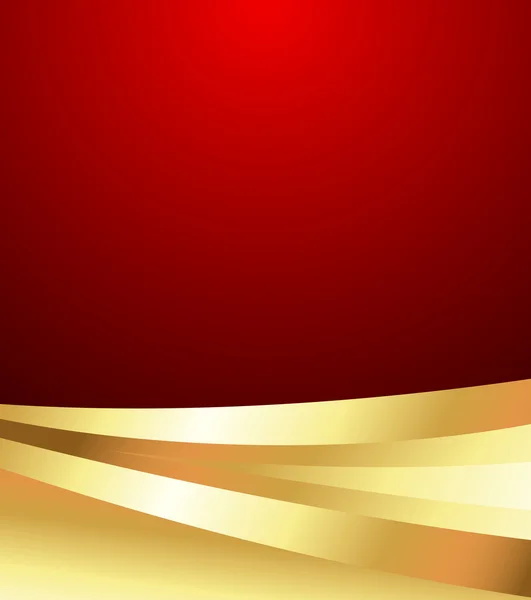 波状の黄金バレンタイン背景 — ストックベクタ