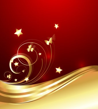 Altın süslü güzelleşmek Sparkles zemin