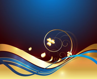 Dekoratif altın süslü arka plan