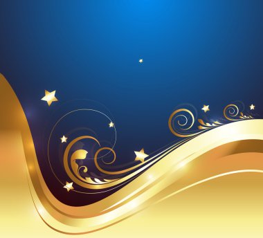 Dekoratif altın süslü arka plan