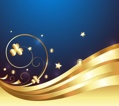 Dekoratif altın süslü arka plan