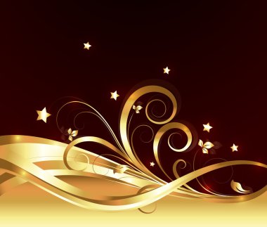 Soyut altın süs güzelleşmek