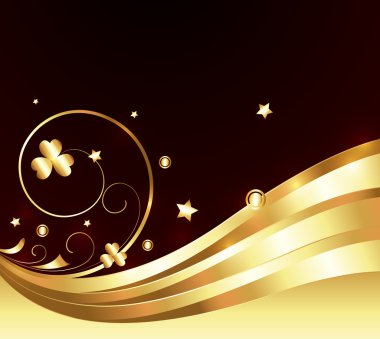 Soyut altın süs güzelleşmek