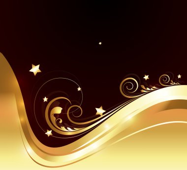 Soyut altın süs güzelleşmek