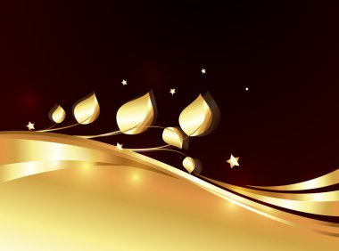 Soyut altın süs güzelleşmek