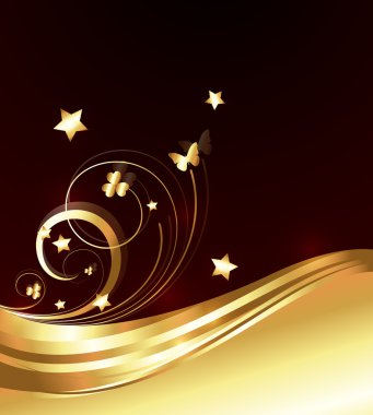 Soyut altın süs güzelleşmek