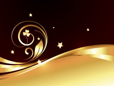 Soyut altın süs güzelleşmek