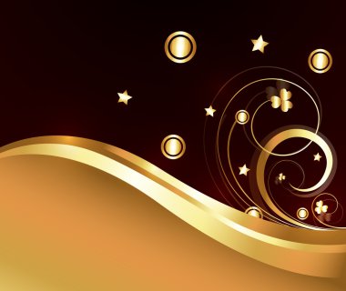 Soyut altın süs güzelleşmek