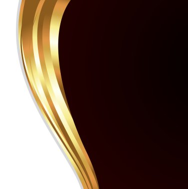 Soyut altın dalgalı afiş