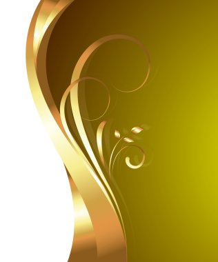 Parlak dekoratif altın güzelleşmek tasarım öğeleri