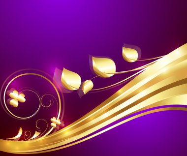 Dekor altın Flora tasarımı