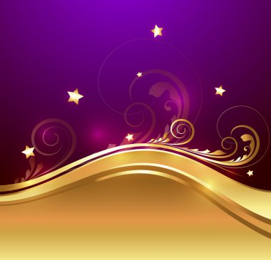 Dekor altın Flora tasarımı