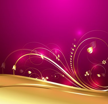 Dekor altın Flora tasarımı