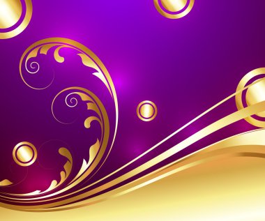 Dekor altın Flora tasarımı