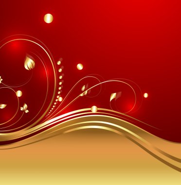 Altın dalga güzelleşmek vektör tasarımı