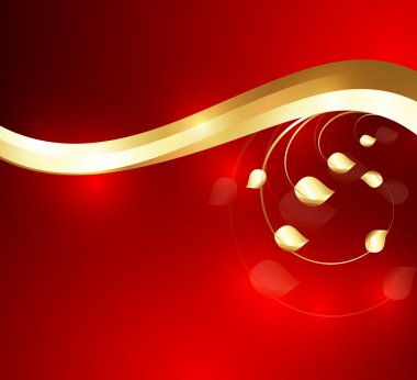 Altın dalga güzelleşmek vektör tasarımı