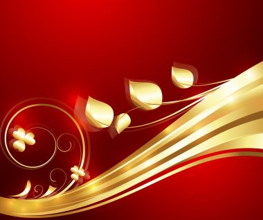 Altın dalga güzelleşmek vektör tasarımı