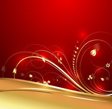 Altın dalga güzelleşmek vektör tasarımı