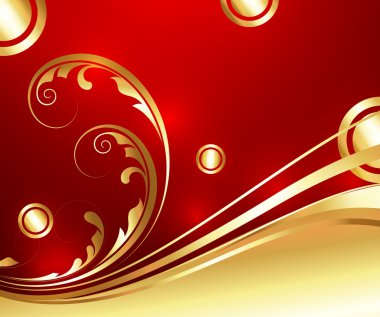 Kraliyet altın Flora tasarlamak vektör