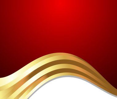 Altın dalga tasarım şablonu afiş