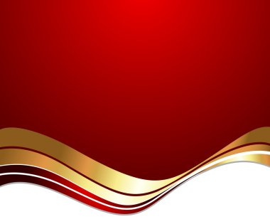 Altın dalga tasarım şablonu afiş