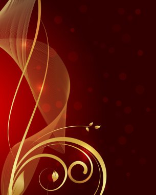 Altın çiçek Sparkles grafik tasarım