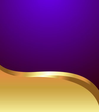 Vektör altın dalga şablonu