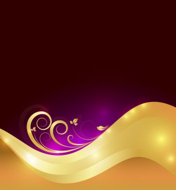 Dekor parlak altın Flora sanat