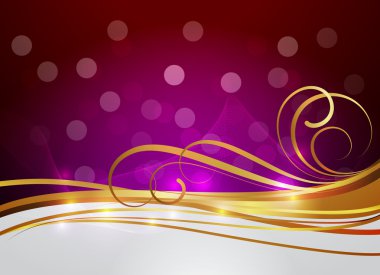 Modern altın dalgalı güzelleşmek tasarım