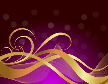 Modern altın dalgalı güzelleşmek tasarım