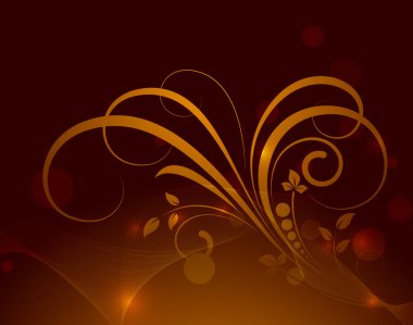 Soyut altın girdap tasarım parıldıyor