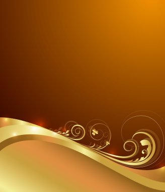 Altın dalga parlak çiçek