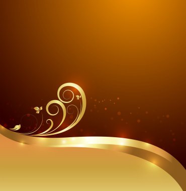 Altın dalga parlak çiçek