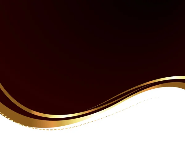 Bannière ondulée dorée abstraite — Image vectorielle