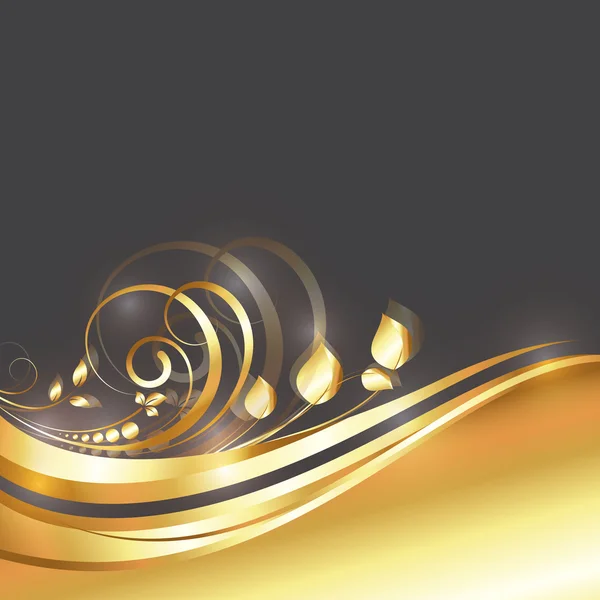 Ornamental Royal Golden Flourish Design — Stock Vector