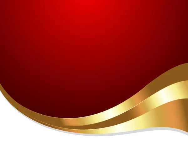 Golden Wave Design Template Banner — Stock Vector