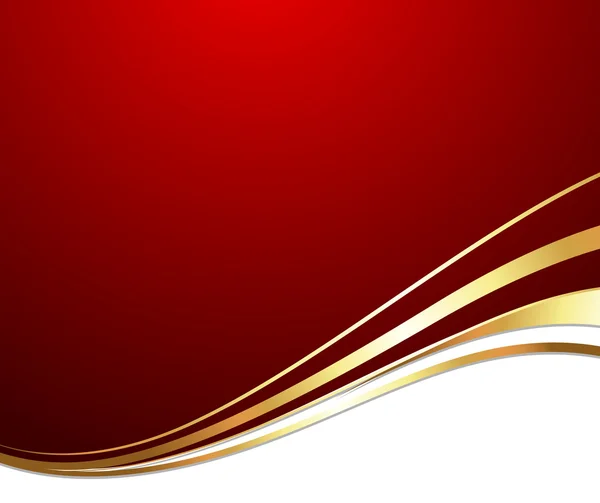 Gouden Wave ontwerp sjabloon Banner — Stockvector