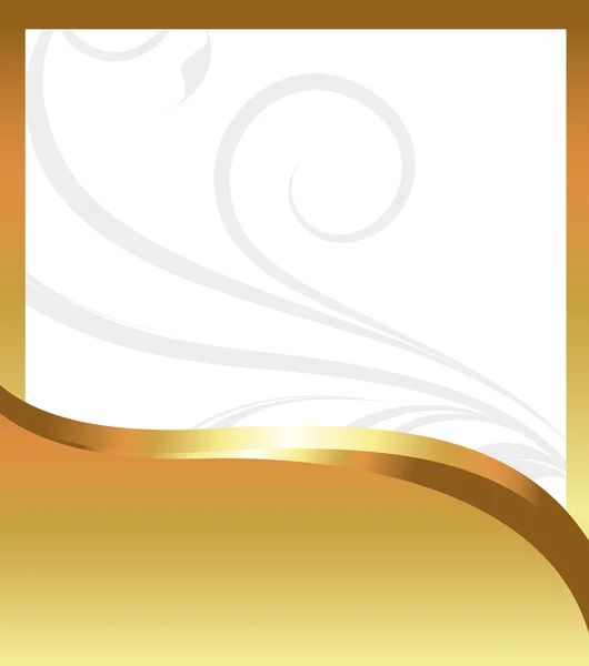 Bannière de salutation dorée — Image vectorielle