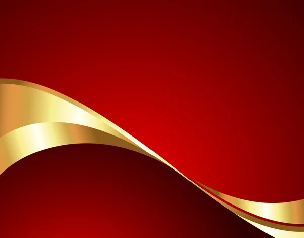 Banner Banner Bright Golden Wave — Vettoriale Stock