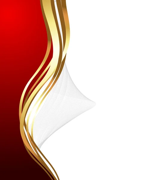 Хвиля дизайн Золотий банер — стоковий вектор