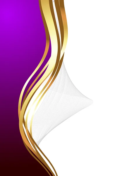Swirl хвиля Золотий банер — стоковий вектор