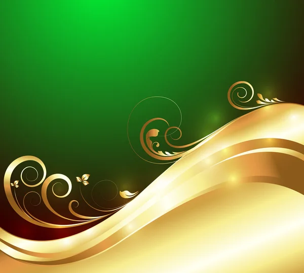 Golden Bright Flourish Background — Vector de stoc