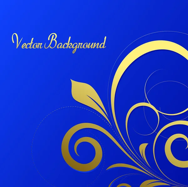 Decorative Golden Floral Vector Background — Stock Vector