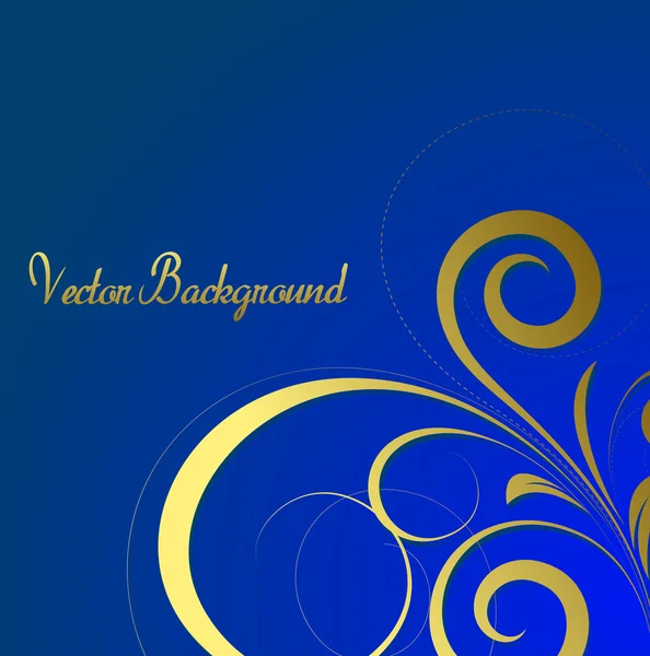 Fondo decorativo floral dorado Vector — Vector de stock