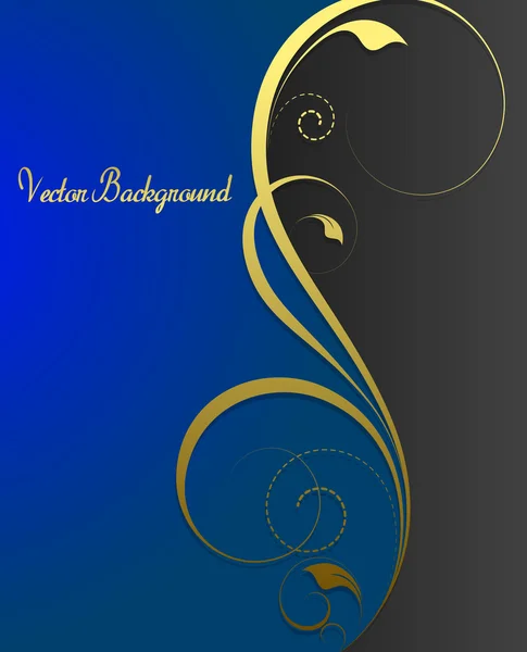 Decoratieve gouden bloemen Vector achtergrond — Stockvector