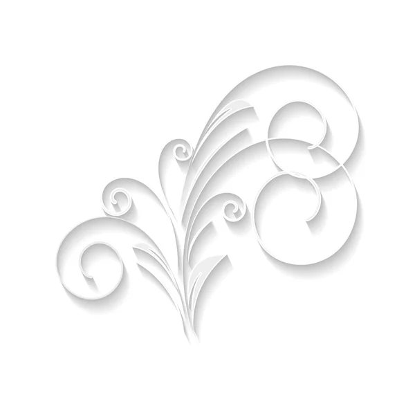 Vetor floral branco decorativo — Vetor de Stock