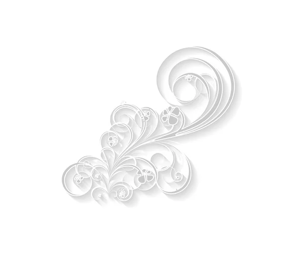 Белый 3d стиль цветочный дизайн — стоковый вектор